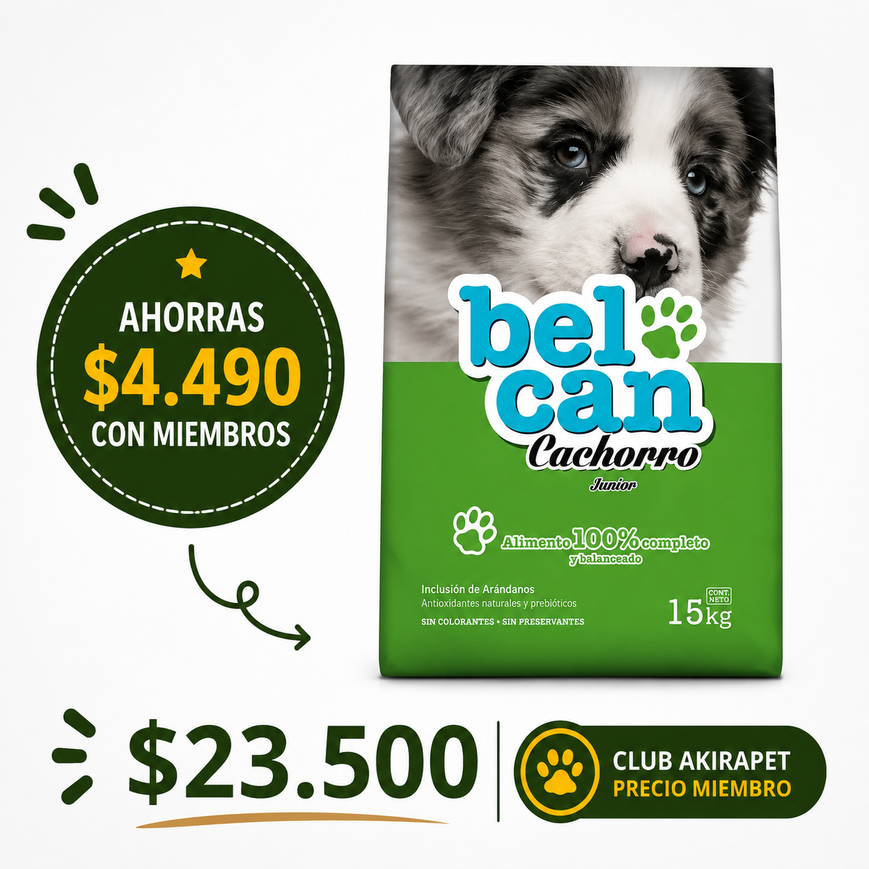 Belcan Cachorro 15 KG.