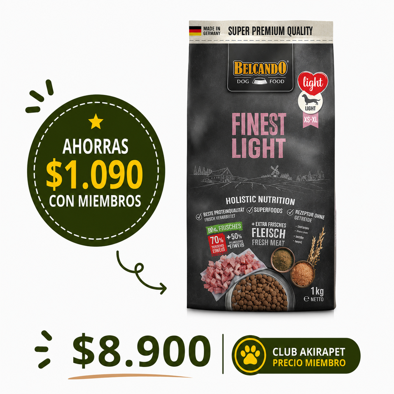 belcando finest light 1 kg