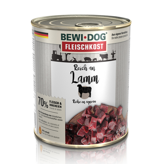 BEWIDOG LATAS RICO EN CORDERO 800 GR