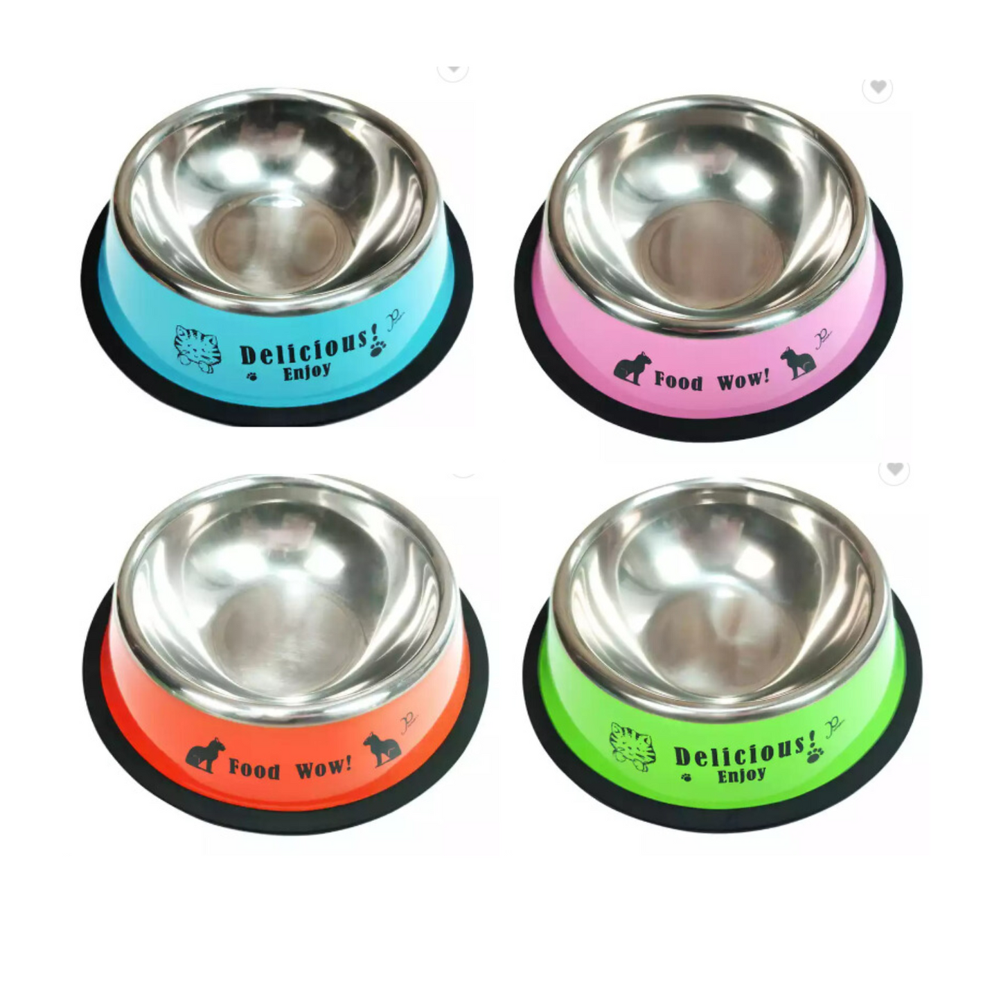 Plato de acero inoxidable 200 cc colores