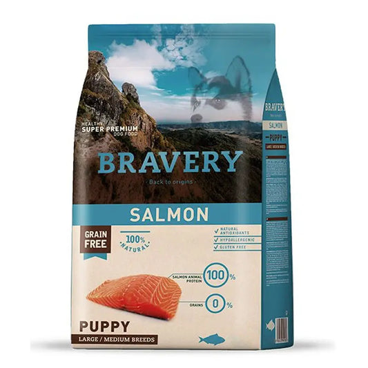 BRAVERY SALMON PUPPY LARGE/MEDIUM BREEDS 4KG