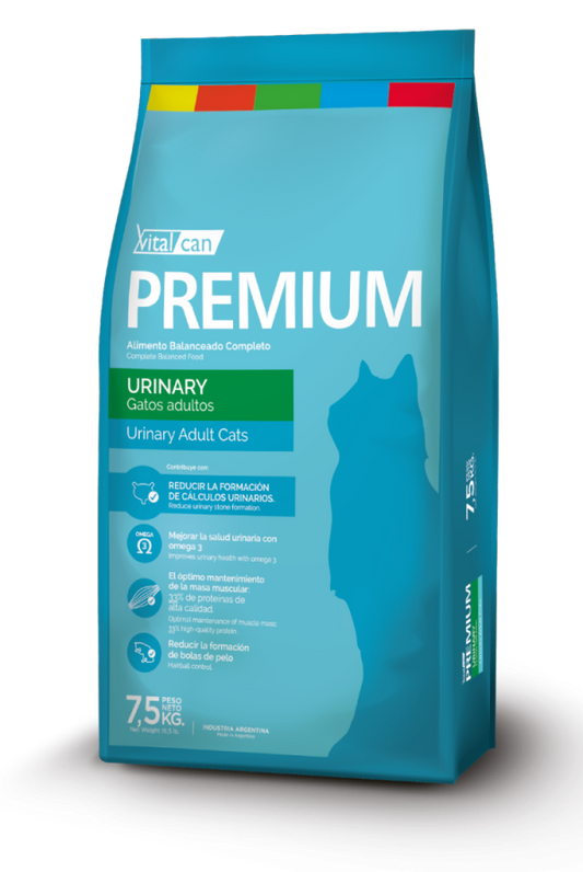 Alimento gato premium urinary 7,5kg
