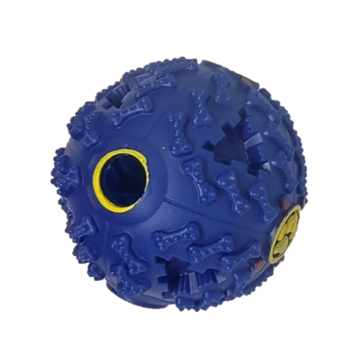 JUGUETE PELOTA COMEDERO CON SONIDO S AZUL