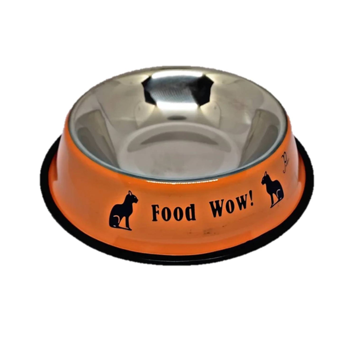 Plato de acero inoxidable 300 cc Naranjo (M)