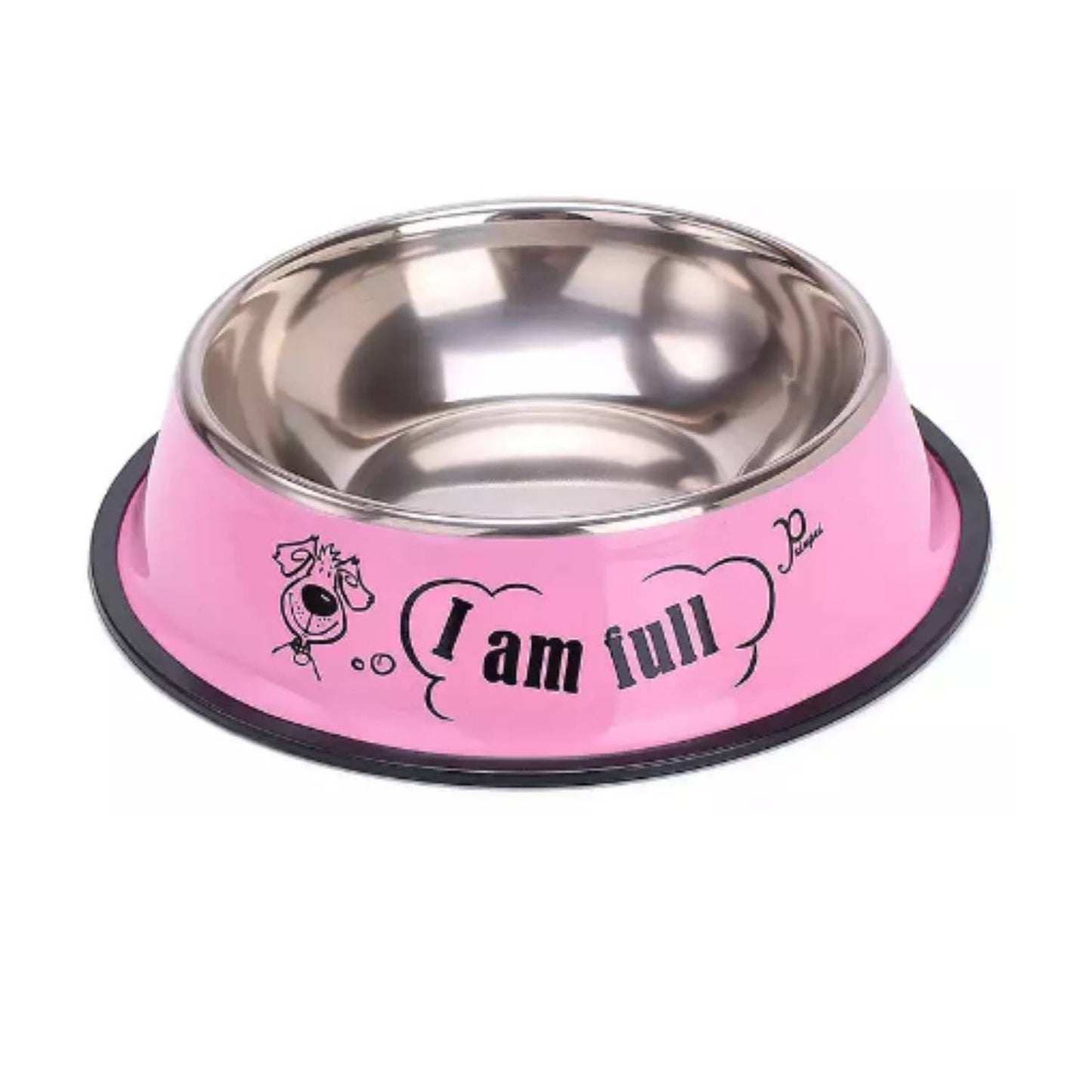 Plato de acero inoxidable 300 cc Rosado (M)